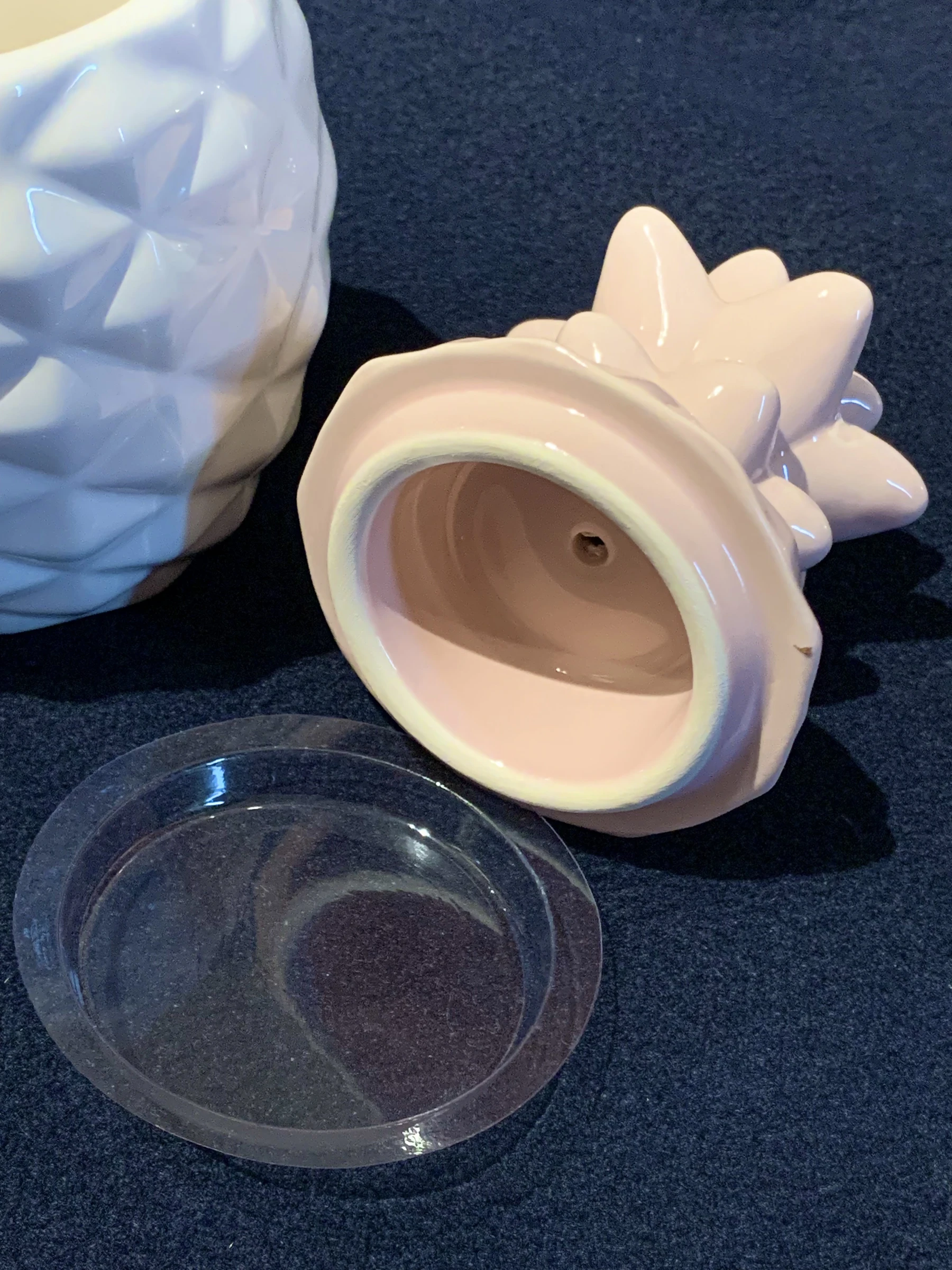 Pineapple-shaped pot with ceramic lid – photo 4